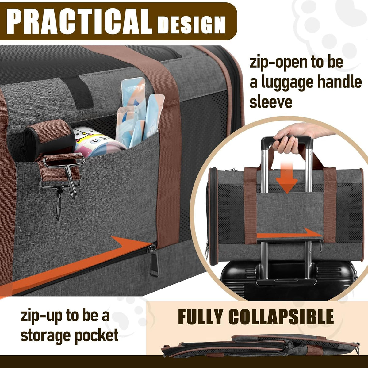 Small Dog Carrier Cage Soft Chihuahua/Softshell Big Cat Carrier Maine Coon/Pet Taxi Carrying Bag