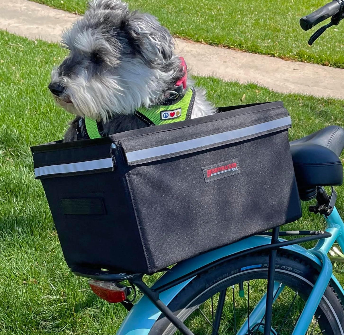 Bushwhacker Portland - Bike Rack Dog, Grocery and Goods Carrier - Bicycle Pannier Crate Cycling