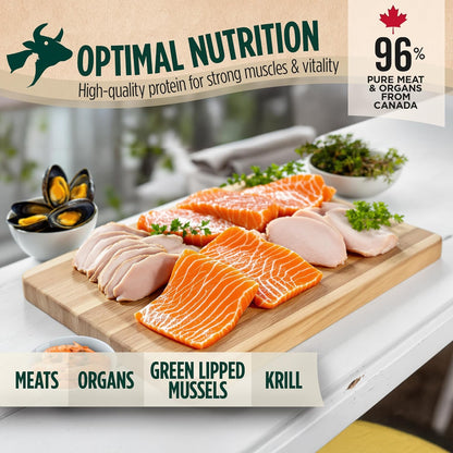 ZEAL Canada Air-Dried Salmon & Turkey Recipe for Cats - Superfood Omega-3 Rich, Dual-Protein, Grain