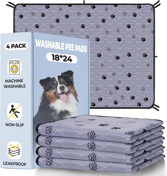 Fostanfly Washable Pee Pads for Dogs, Ultra-Absorbent & Leakproof Reusable Puppy Pads Non-Slip