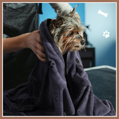 Chumia 8 Pcs Dog Towels for Drying Dogs Cats Pet Towels Bulk Puppy Microfiber Quick Drying Paw Bath