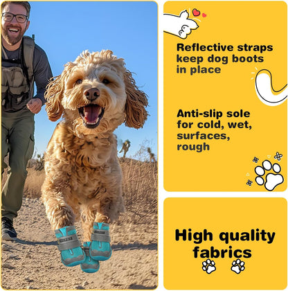 Hcpet Dog Shoes for Large Dogs, Breathable Dog Booties for Small Medium Dogs, Anti-Slip Dog Boots &