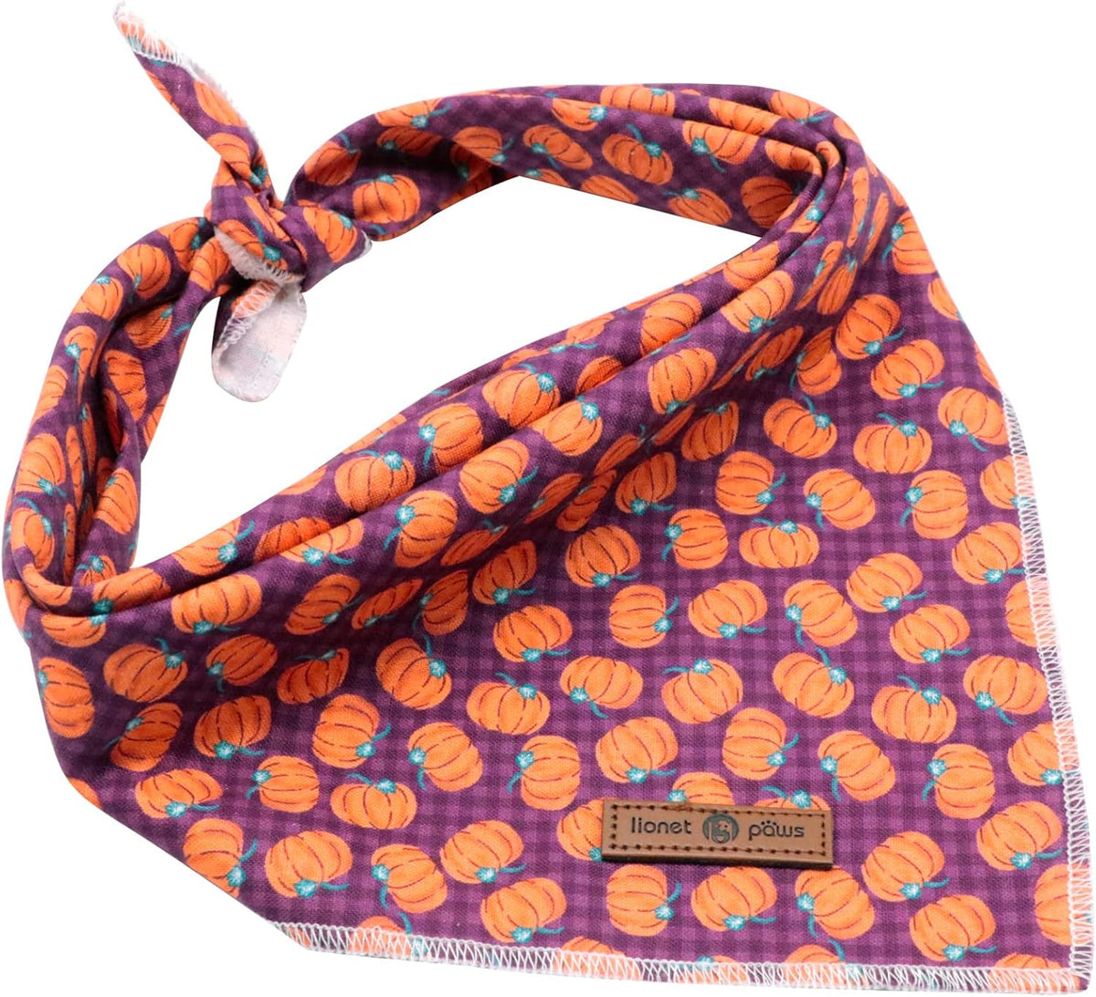 Lionet Paws Halloween Dog Bandana for Small Medium Large Dogs, Cat Dogs Kerchief Triangle Bibs