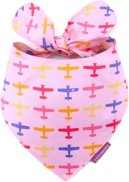 LunaMarie - Luxury Pet Birthday Bandanas -Premium & Silky Poly Fabric | 100% Handmade | Custom