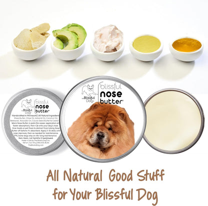 The Blissful Dog Chow Nose Butter for Dry, Cracked Skin, Lick-Safe Dog Nose Balm with Moisturizing