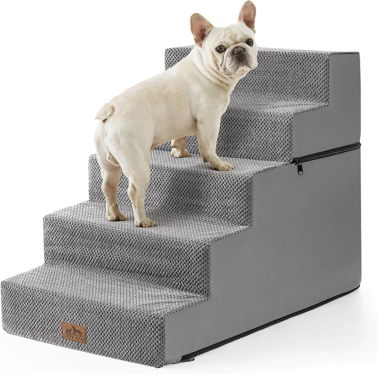 Dog Stairs for Small Dogs, 5 Tier Removable Wider Pet Stairs for Couch and Bed, 23.6" H Non-Slip