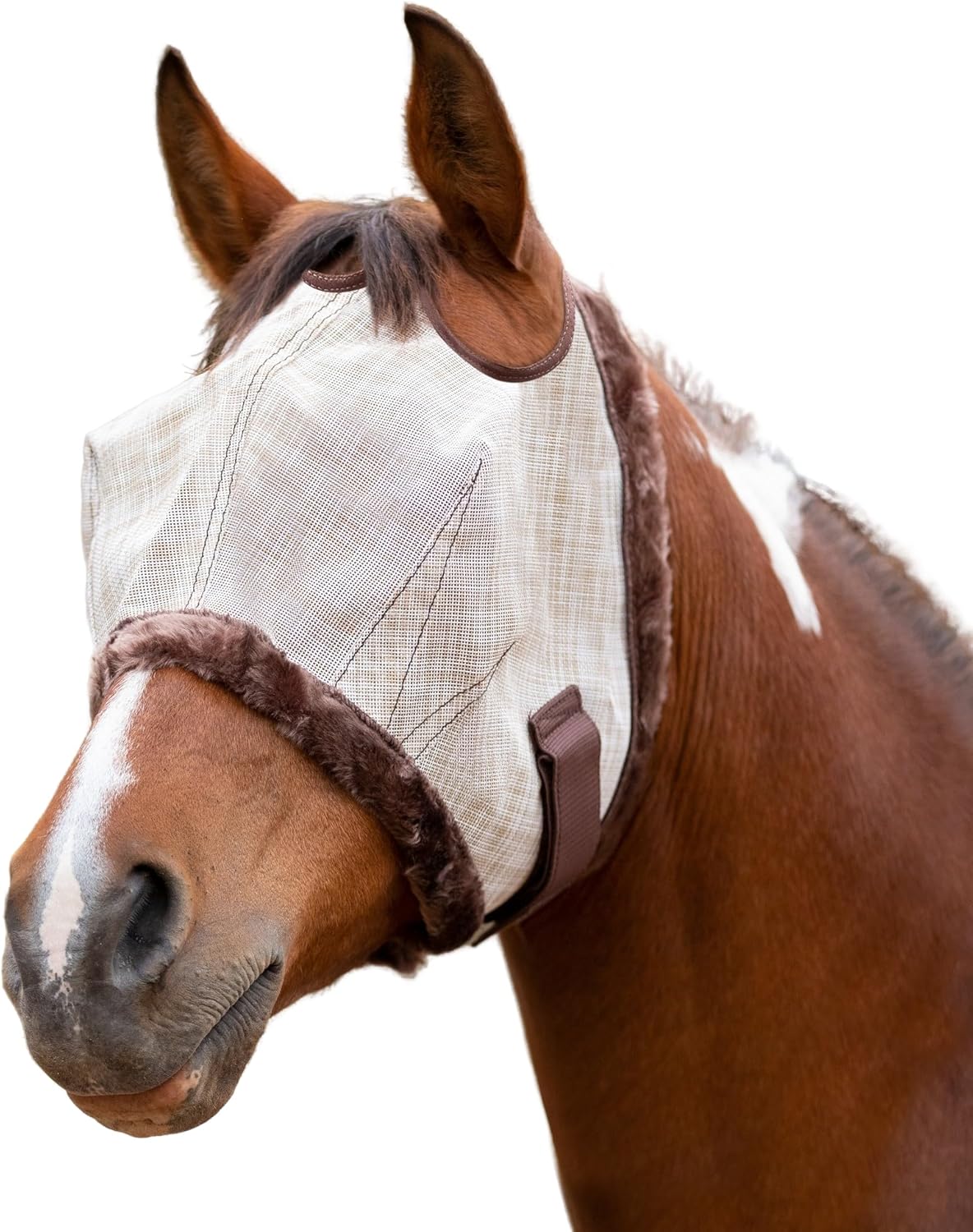 Kensington UV Fly Mask with Fleece Trim - Protective Mask with Dual Ear Opening Size: Small Color: