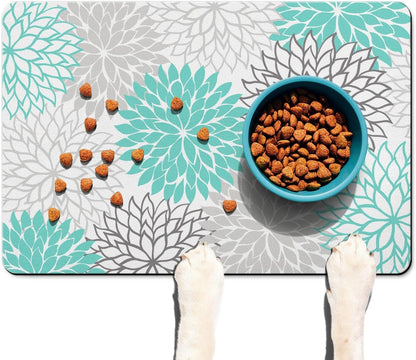 Pet Feeding Mat for Floors Waterproof Dog Mat for Food and Water Absorbent Quick Dry Non Slip mat
