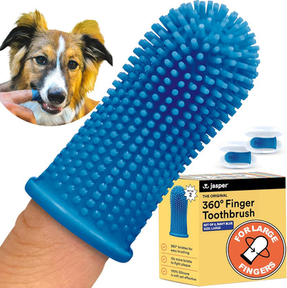 Jasper Large Dog Toothbrush, 360 Degree Pet Tooth Brushing Kit, Cat Toothbrush, Canine Dental Care