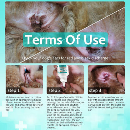 Ear Mite Treatment for Dogs 2PACK, Dog Ear Infection Treatment, Dog Ear Mite Treatment, Dog Ear