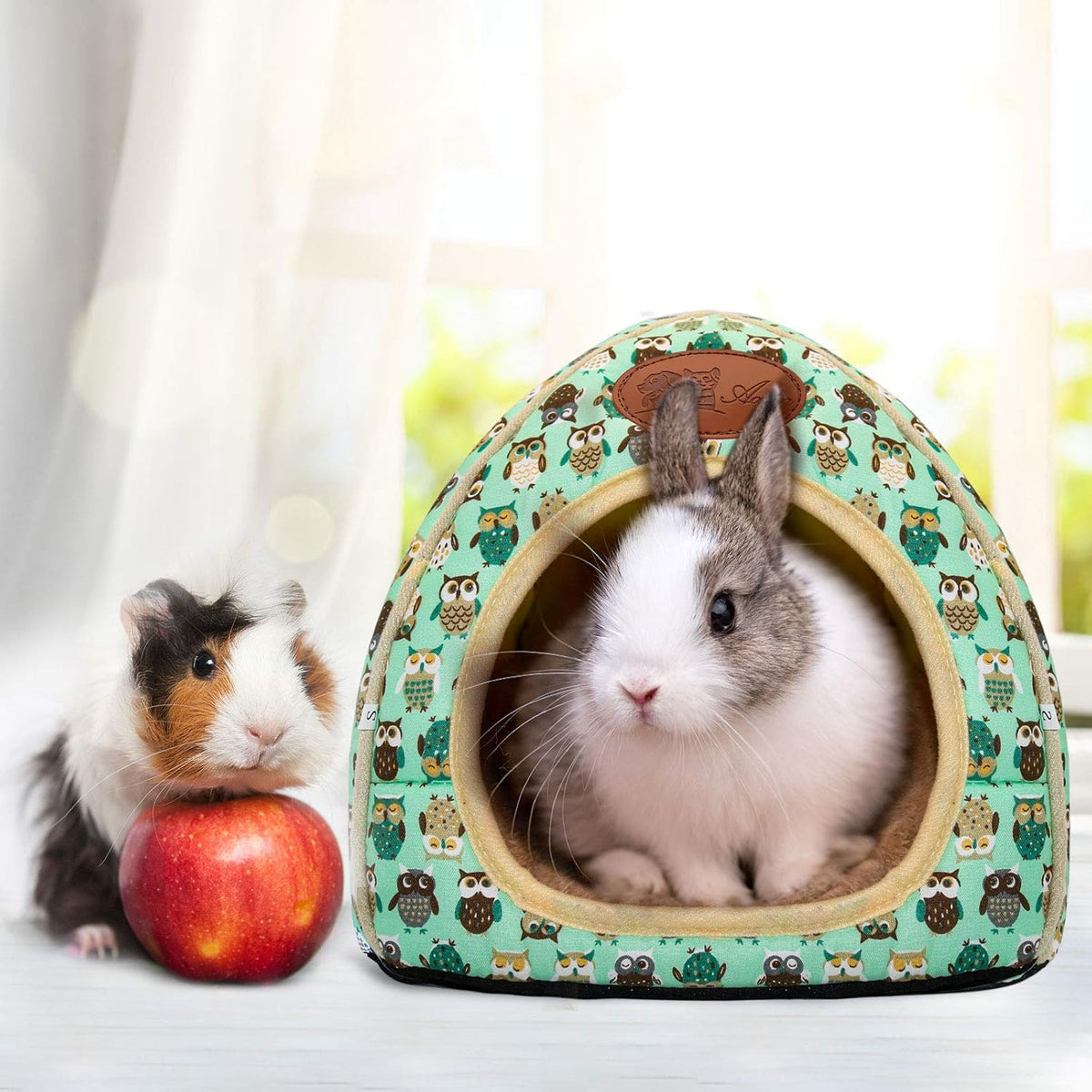 BWOGUE Guinea Pig Bed Warm Cave Beds Hamster House Large Hide-Out for Rabbit Guinea Pigs Bearded