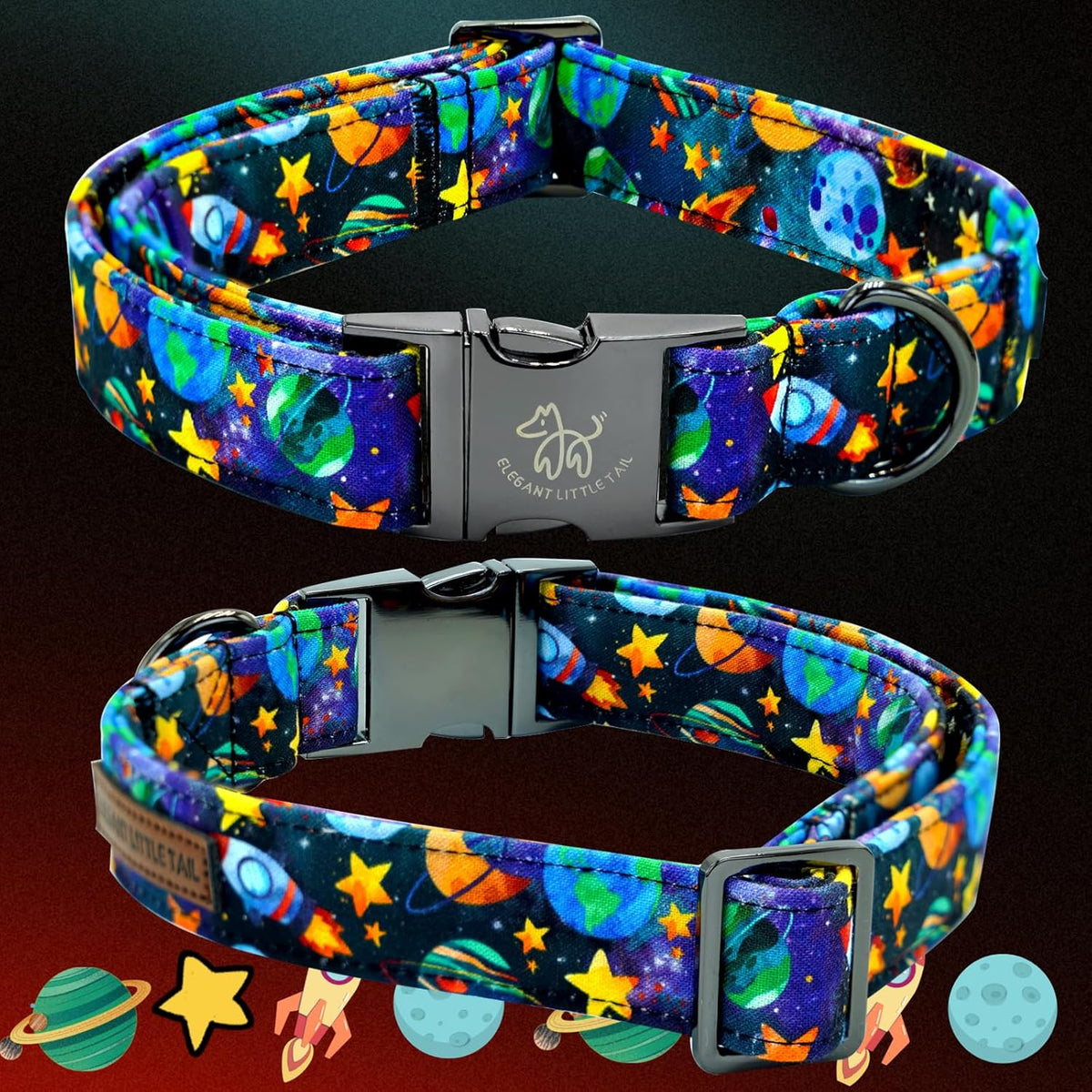 Elegant little tail Dog Collar, Boy Pet Collrs Blue Durable Soft Bowtie Dog Collar Adjustable Dog