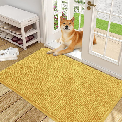 OLANLY Dog Door Mat for Muddy Paws 48x30, Absorbs Moisture and Dirt, Absorbent Non-Slip Washable