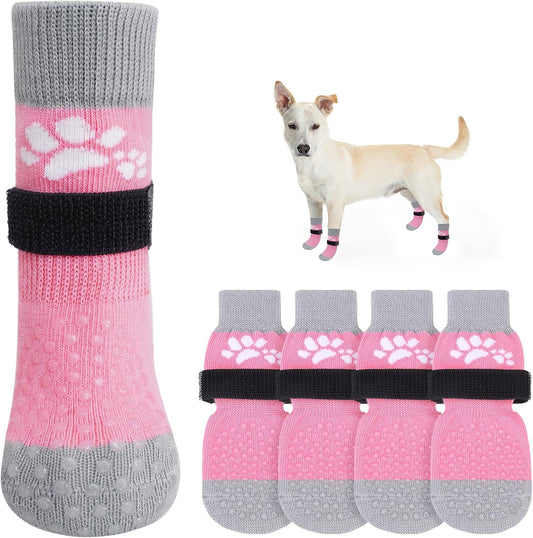 SCENEREAL Anti Slip Dog Sock to Prevent Licking Paws for Hardwood Floors, Boots & Paw Protector