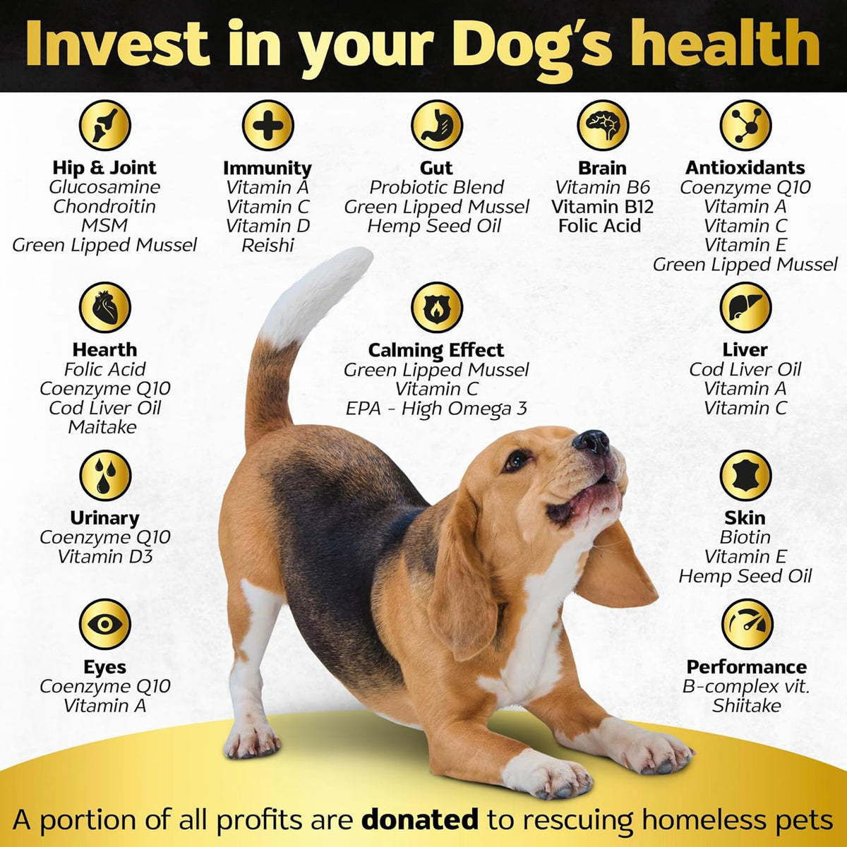 Soft Chews Dog Vitamins & Supplements - Dog Multivitamin - Hemp Oil Glucosamine Chondroitin Hip and