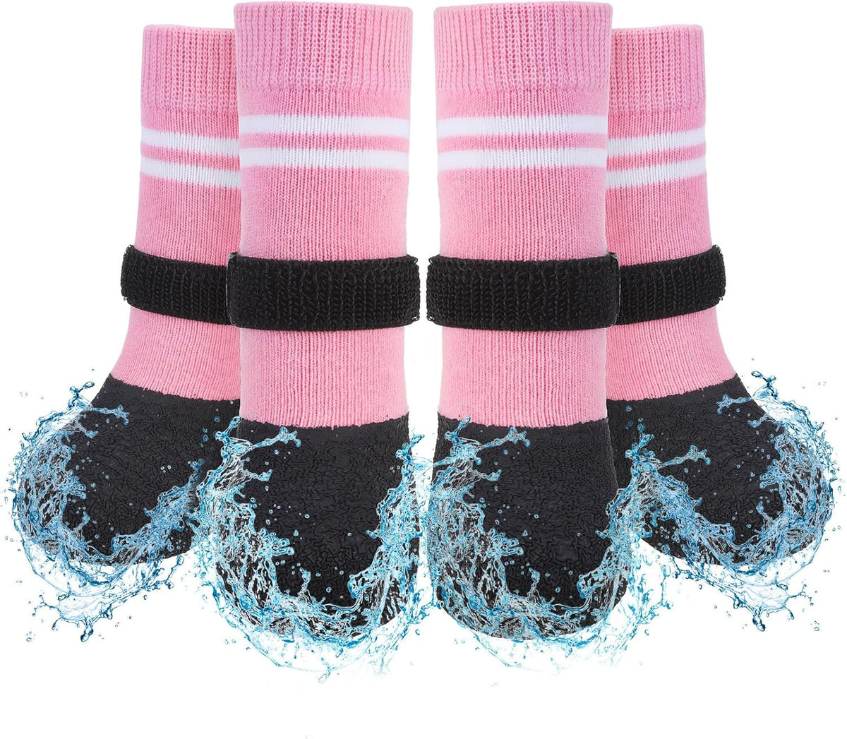 SCENEREAL Anti Slip Dog Boots & Paw Protectors for Hardwood Floor, Extended Dog Socks to Prevent