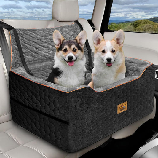 Dog Car Seat for Medium/Large Dog Booster Seat for Dogs Under 60 lbs or 2 Small Dogs