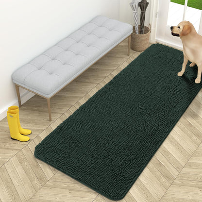 OLANLY Dog Door Mat for Muddy Paws 59x24, Absorbs Moisture and Dirt, Absorbent Non-Slip Washable