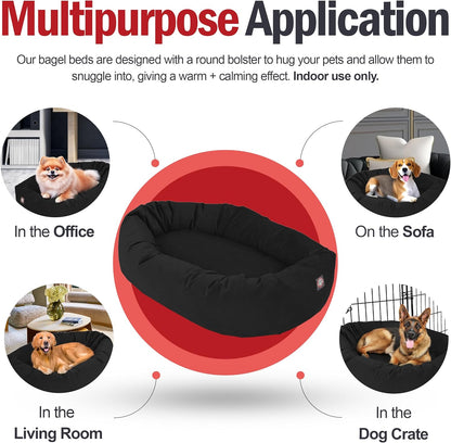 Majestic Pet 32 Inch Suede Shredded Memory Foam Mix Calming Medium Dog Bed Washable 32 x 23 x 7