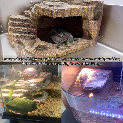 kathson Turtles Basking Platform Tortoise Resting Terrace Climbing Ramp Resin Dock Tank Decorations
