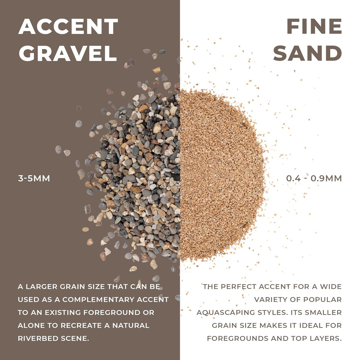 Ultum Nature Systems Controsand Santa Fe Aquarium Gravel (3L) - Small Pebbles for Fish Tank