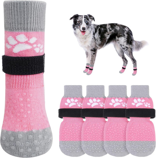 SCENEREAL Anti Slip Dog Sock to Prevent Licking Paws for Hardwood Floors, Boots & Paw Protector
