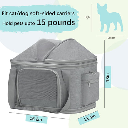 2-in-1 Stylish Dog Purse Carrier Soft-Sided Carriers Travel Tote Bag for Small Dogs Cats, Fashion