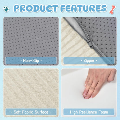 Dog Stairs & Steps for High Beds, 2 Steps High Density Foam Waterproof Dog Ramp for Small Dogs and