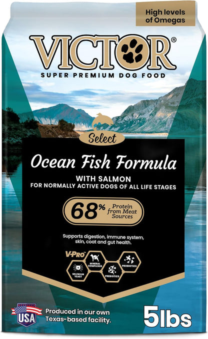 VICTOR Super Premium Dog Food – Select Ocean Fish Formula with Salmon – Omega-3 and Omega-6