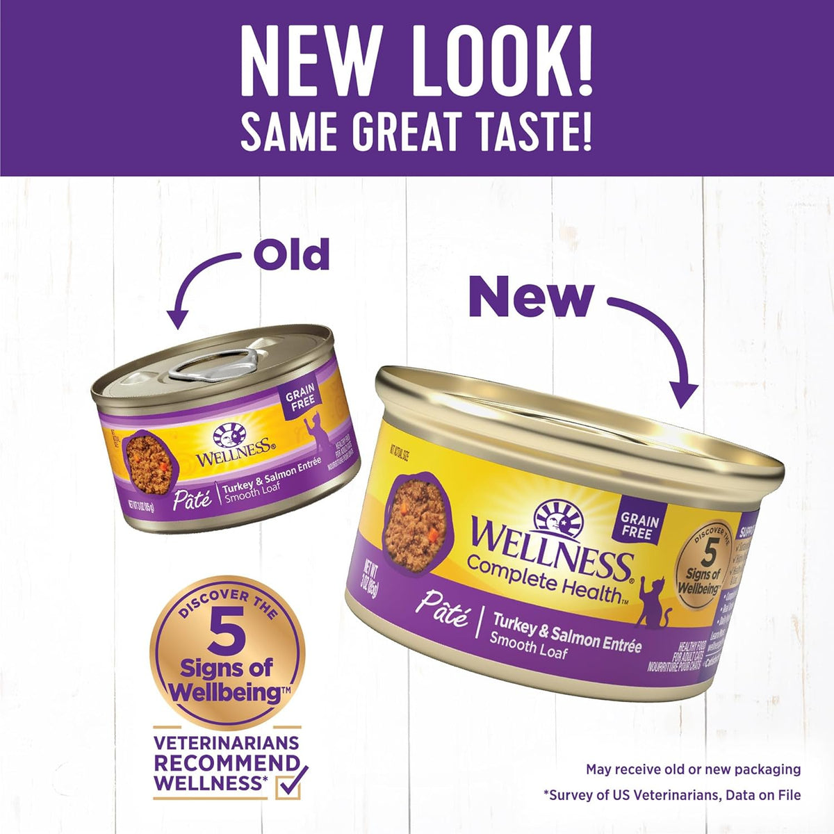 Wellness Complete Health Pate Adult Wet Cat Food, Natural, Protein-Rich, Grain Free, 3 Ounce, 24