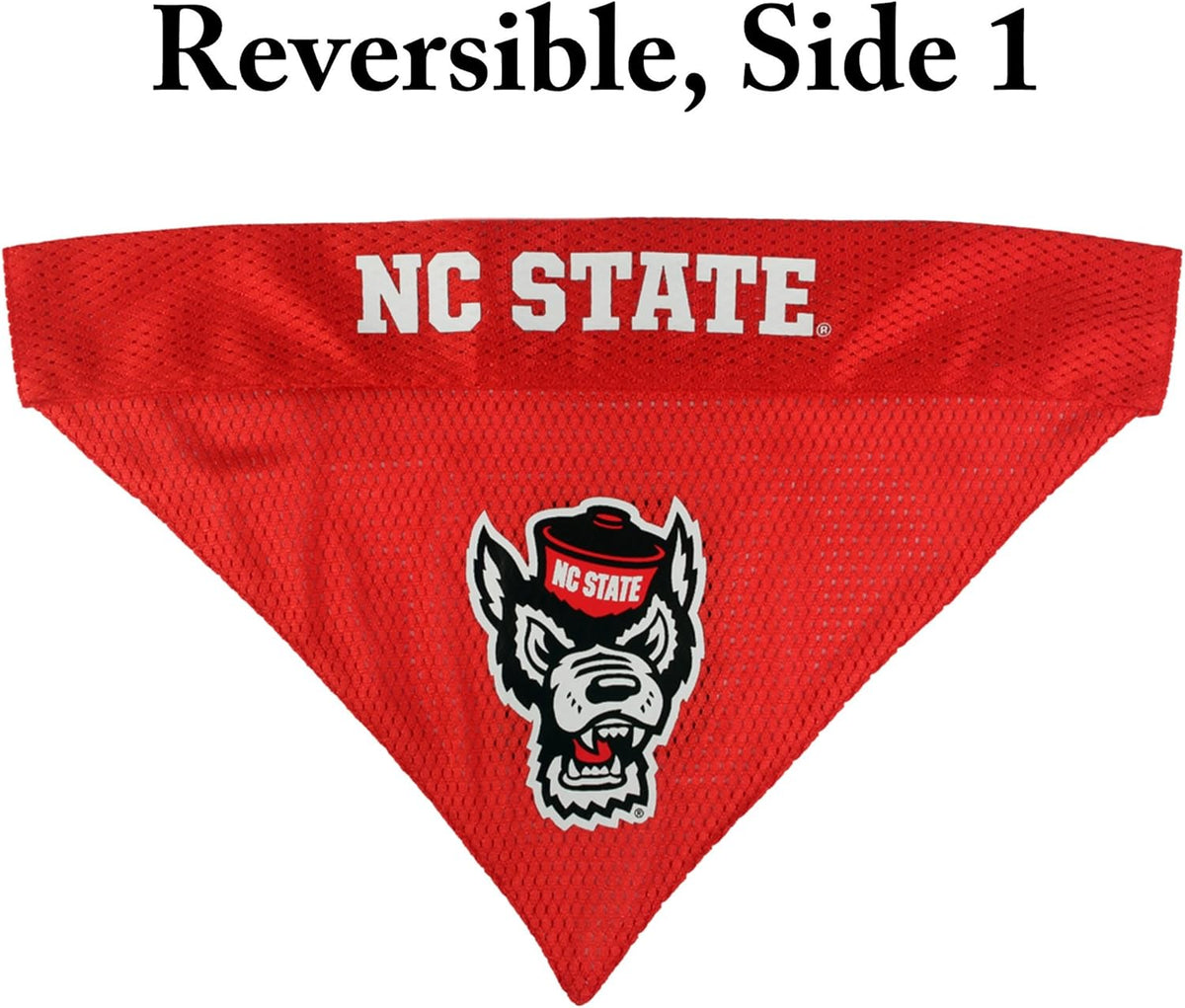 Pets First Collegiate Pet Accessories, Reversible Bandana, North Carolina State Wolfpack