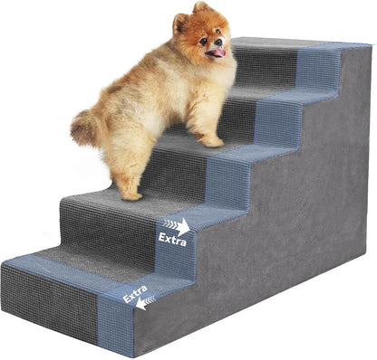 Niubya Dog Stairs for Small Dog and Cats,23”H Non-Slip Bottom Pet Steps for High Beds and