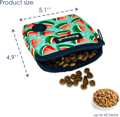Dog Treat Pouch for Pet Walking and Training with Clicker Poop Bags Small Fanny Zipper Pack Holder