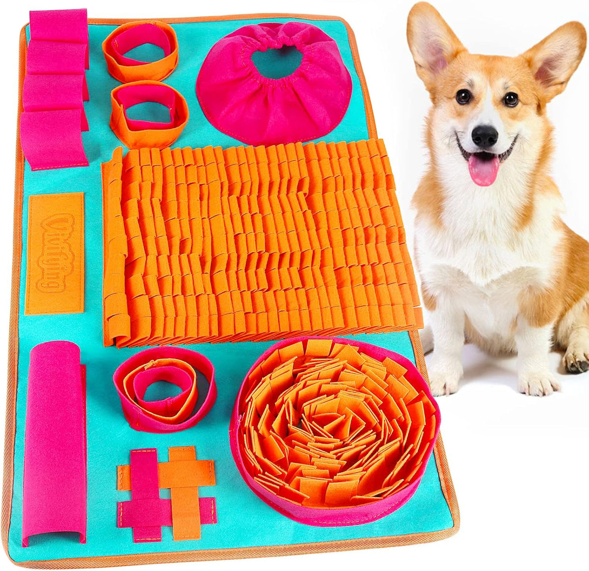 Vivifying Snuffle Mat for Dogs, Interactive Dog Enrichment Toys for Small Dogs and Cats Slow Eating