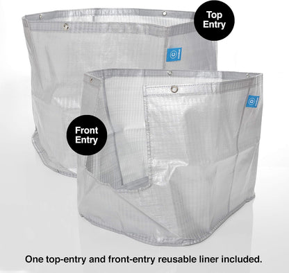 Modkat® XL Litter Box, Top or Front-Entry Configurable, Full Height Seamless Base, Reusable Litter