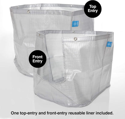 Modkat® XL Litter Box, Top or Front-Entry Configurable, Full Height Seamless Base, Reusable Litter