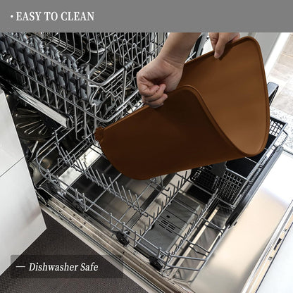 Waterproof Pet Feeding Mat with High Raised Edges, Heavier and Thicker Placemats for Cat Dog Water
