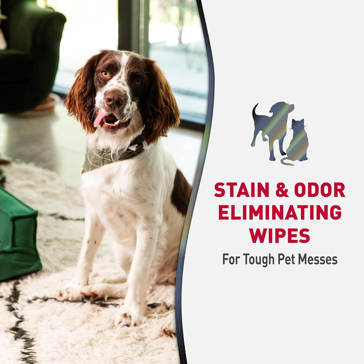 Nature’s Miracle Advanced Stain And Odor Eliminating Wipes for Hard Surfaces, 30 Count, Enzymatic