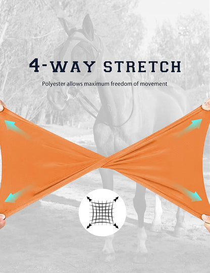 Horse Fly Mask with Ears, UV Protection Mask for Horses, Elasticity Mask with Big Mesh Eye Covers