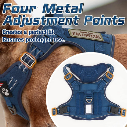 rabbitgoo Tactical Dog Harness for Large Dogs, No Pull Military Service Vest with Handle & Molle