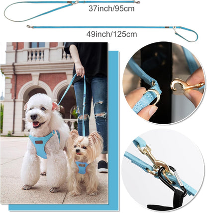 Puppytie No Pull xs Dog Harness with Multifunction Dog Leash,Soft Adjustable No Choke Escape Proof