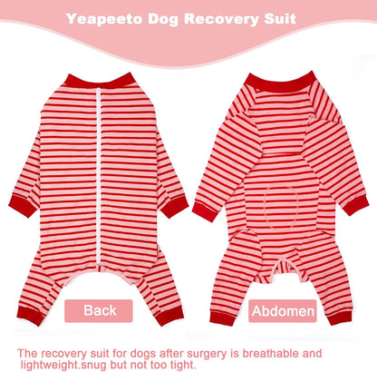 Yeapeeto Dog Onesie Surgery Recovery Suit for Large Medium Bodysuit Dogs Pajamas PJS Full Body for