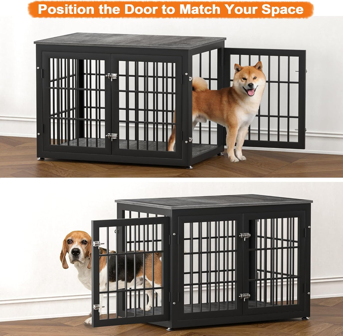 38 Inch Heavy Duty Dog Crate Furniture for Large and Medium Dogs, Decorative Pet House End Table