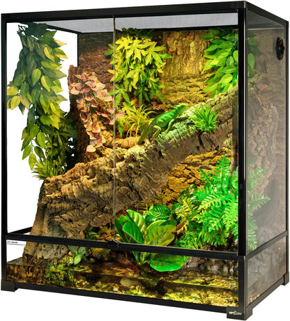 REPTI ZOO Large Tall Glass Reptile Tank 36"x18"x36", 100 Gallon Vertical Reptile Terrarium with