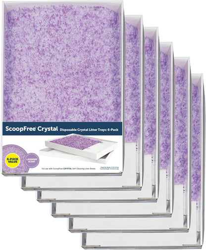 PetSafe ScoopFree Disposable Crystal Cat Litter Tray - Easy Cleaning Box - Refill Tray for Electric