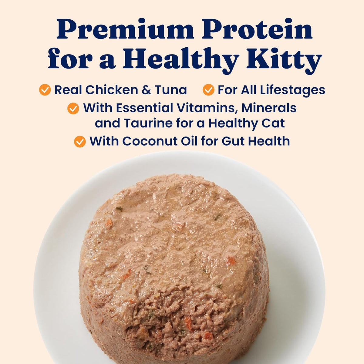Solid Gold Wet Cat Food Pate in Coconut Oil - Healthy Canned Cat Food Pate w/Real Chicken, Omega