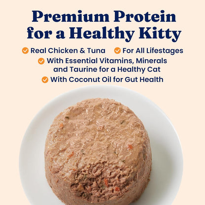 Solid Gold Wet Cat Food Pate in Coconut Oil - Healthy Canned Cat Food Pate w/Real Chicken, Omega
