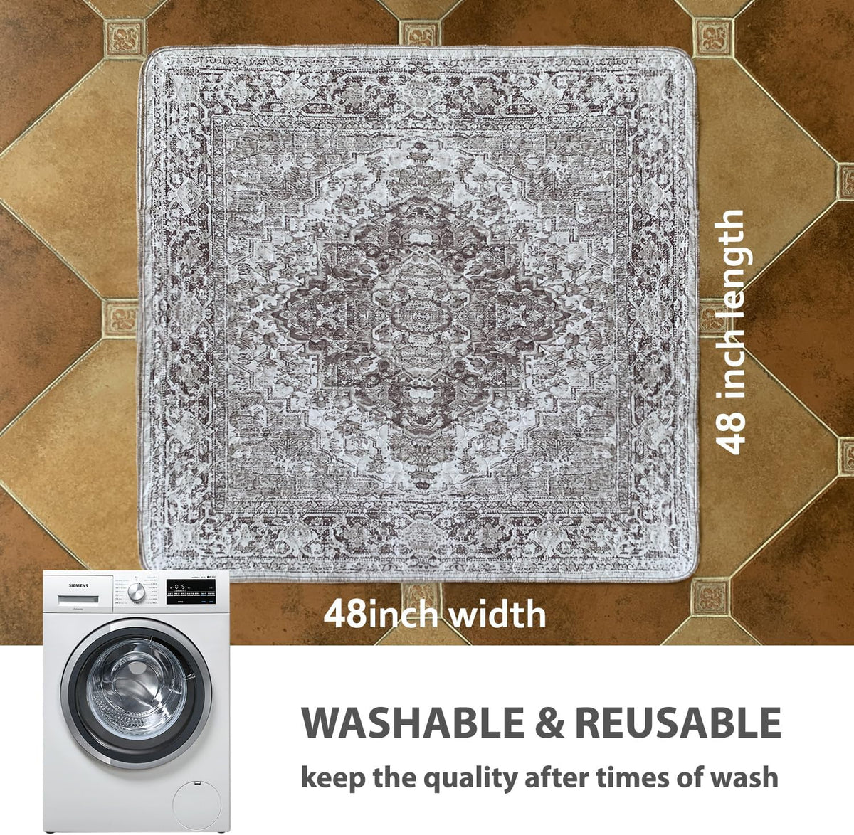 nunubaby Washable Pee Pads for Dogs, Stylish, Non-Slip and Leak-Proof Pee Pads. Reusable Potty Pads