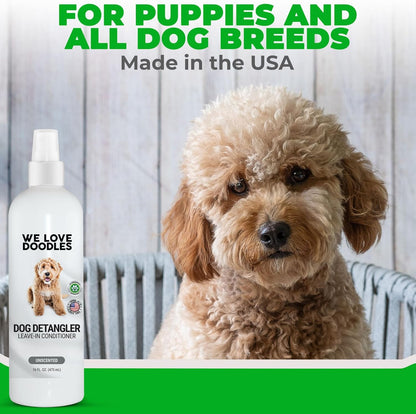 We Love Doodles Dog Detangler Spray - Leave-in Conditioner for Dogs - Dog Detangling Spray
