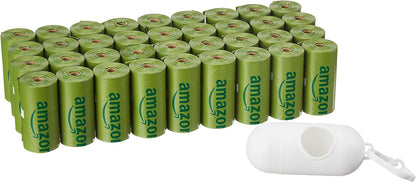 Amazon Basics Dog Poop Bags with Dispenser, 540 Count, Enhanced for Guaranteed Leakproof, Cucumber